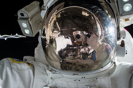 an astronaut in a space suit
